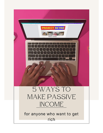 5-ways to make passive income graphic design