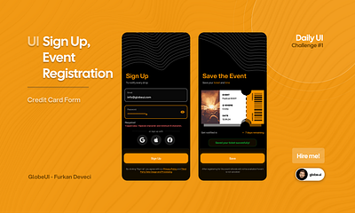 DailyUI Challenge #1 Sign Up app design graphic design ui ux vector