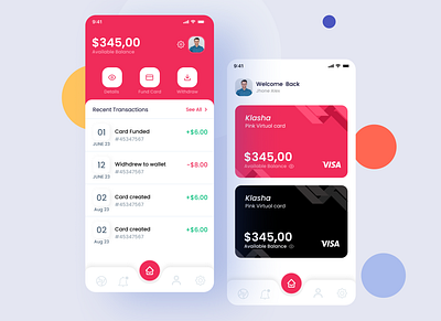 Payment Card App Design 3d animation app design app design color branding dailyui design graphic design logo mobile app motion graphics product design ui uxui