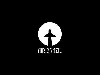 Air Brazil aero air airplan black brand brazil fly idea logo logos mark minimal yellow