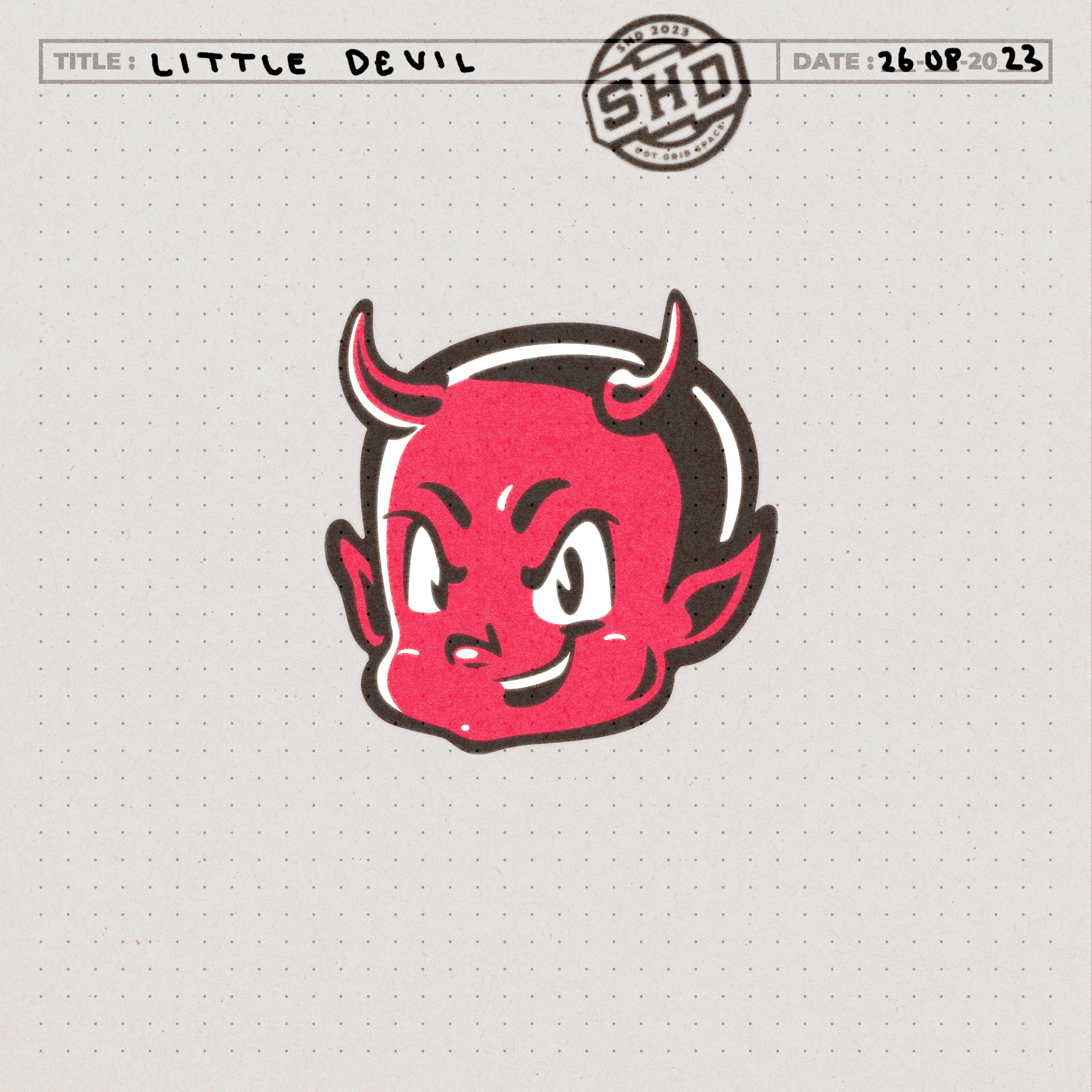 Little Devil branding cartoon character character design design devil graphic design illustration logo logo design mascot mascot design red retro retro logo simple stamp suhandi vector vintage
