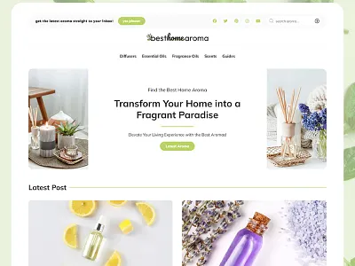 Best Home Aroma - Affiliate Website affiliate website blog dailyui elementor ui userexperience ux web webdesign website wordpress
