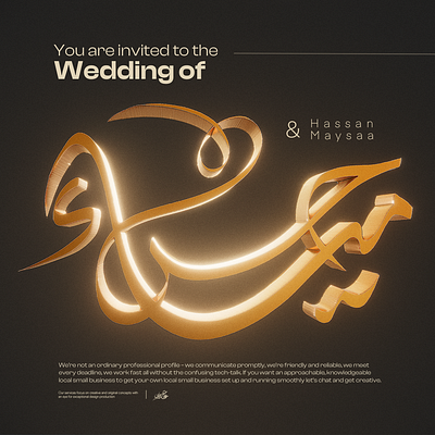 Wedding invitation card | Arabic calligraphy calligraphy graphic design illustration logo typography