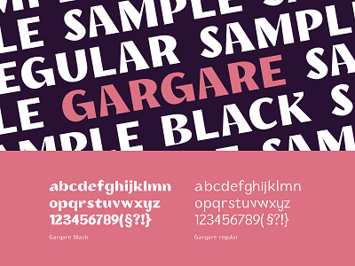 Gargare font sample black font graphic design regular sample typo typography