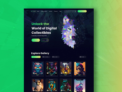 NFT Landing Page design dynamic design figma figma design landing page ui