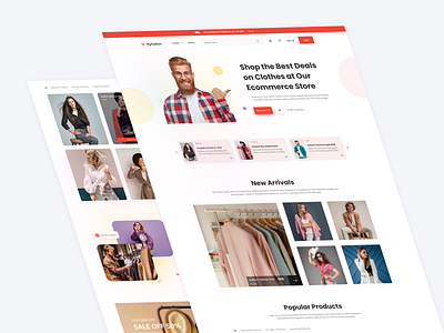 MyFashion: E-commerce website for clothes cloth cloth website clothes delivery design dress e commerce e commerce website ecommerce ecommerce service fashion home page landing page myfashion online delivery professional style ui ux ui ux design website design