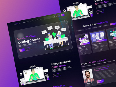 Bootcamp UI Design design dynamic design educationalbootcamp innovation landing page learningjourney ui uidesign ux