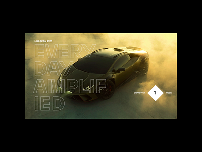 Lamborghini — hero section concept fast furious hero section huracan lamborghini main page presentation promo speed sport car supercar ui user interface ux vadim yarmak visual design web web design