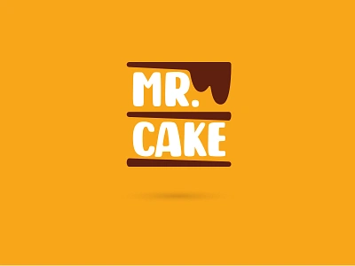 MR.CAKE Logo Design branding cake cookies design food graphic design logo sweet typography vector