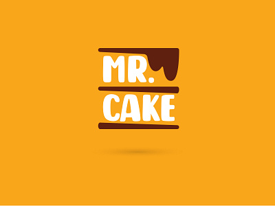 MR.CAKE Logo Design branding cake cookies design food graphic design logo sweet typography vector