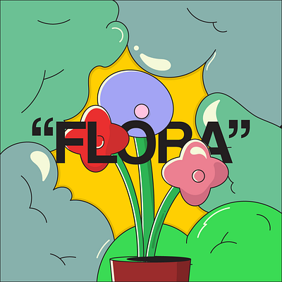 "FLORA" adobe adobe illustrator branding creative design graphic design illustration illustrator logo typography vector
