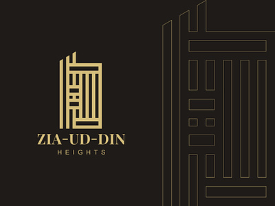 ZIA-UD-DIN HEIGHTS ab creativegfx brand designer brand identity branding creative design design graphic design investmentproperty logo logo design real estate logo ui vector