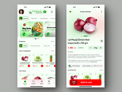 Grocery app for Mobile app design e commerce app grocery app ios app mobile app online grocery app