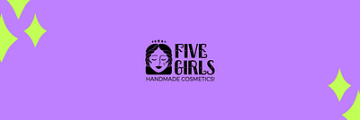 Five Girls Logo& Brand Identity 3d 3d modeling brand branding cosmetics design graphic design haircare handmade identity illustration logo modeling packaging design realistic rendering typography ui ux vector