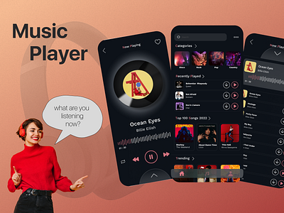 Music Player application music player product design ui