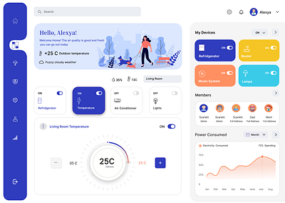 Smart Home Dashboard 3d branding design graphic design ui ux