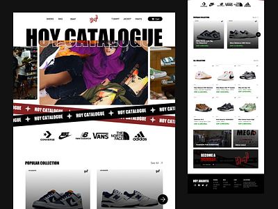 Shoes Store landing page online shop shoes shoes store store streetwear ui uiux ux