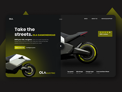 Brand promotion for OLA bikes branding ui