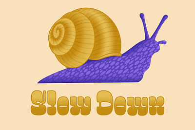 Slow Down 🐌 ☯️ branding design flat graphic design illustration vector