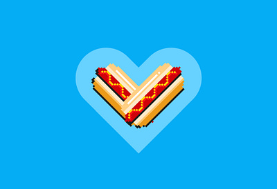 8-bit Dogs 8 bit branding figma graphic design hotdog illustration