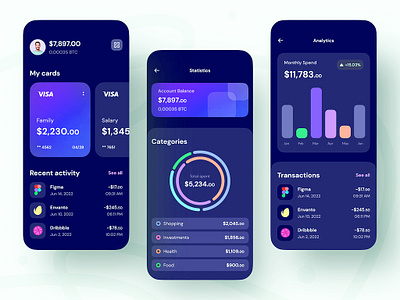 Fintech application design analytics application cx dailychallenge design fintech front page icon design illustration landing page motion graphics shots ui uiux ux