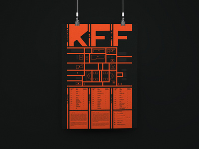 KFF - poster design festival festival poster graphic design grid layout minimal minimalist motion graphics movie poster poster whitespace