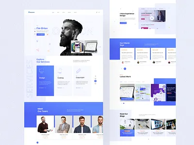 Portfolio Website Design / Landing Page UI UX Design desing ui home page design landing landing page portfolio site ui user interface design ux design uxui web design web site website website design