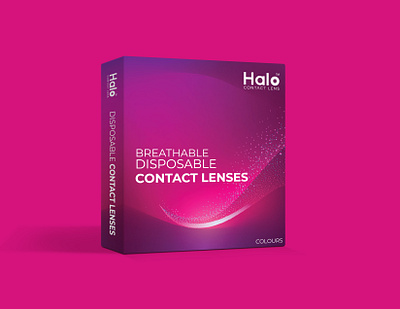 Halo Contact Lens Packaging design box design brand identity graphic design logo logodesign mockup design packaging design product packaging