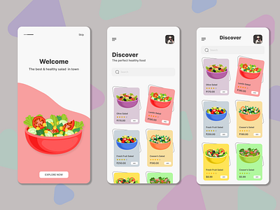 Food for Fit | App Screen app appdesign branding challenge design food food for fit app graphic design illustration interfacedesign logo moblie app ui ux vector