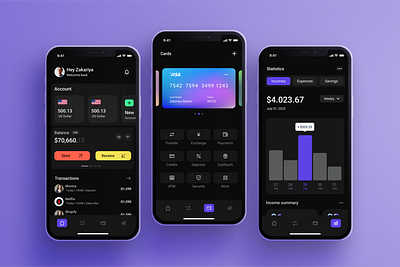 Finance Mobile App Concept banking and finance design figma fintech fintech app mobile banking money problemsolving product design savings ui uiux uiuxdesign ux ux design