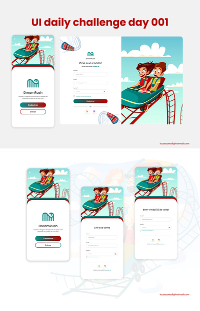 #DailyUI 001 - Sign Up app design graphic design illustration ui