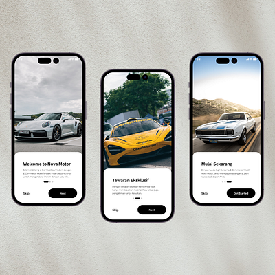 Nova Motor - Car Dealer App Design ui