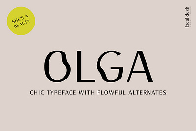 Olga Sans – Chic, Unique, Modern decorative font