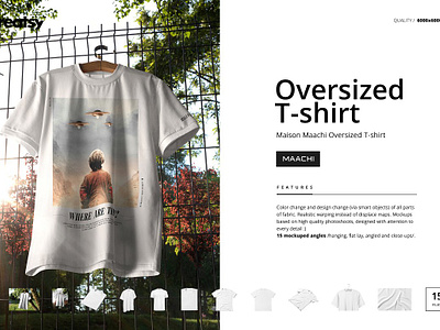 Oversized T-Shirt Mockup Set swimwear