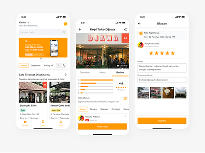 Cafe Savor App: Discover, Reserve, Review app navigation cafe app cafe discovery figma graphic design mobile app ui ui design ux experience uxdesign