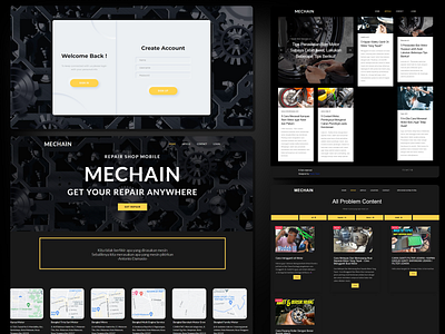 Mechain: Discover Nearby Workshops in Mataram with Ease dark mataram repair ui website workshop