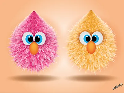 Funny Hairy Cartoon animation graphic design illustration vector