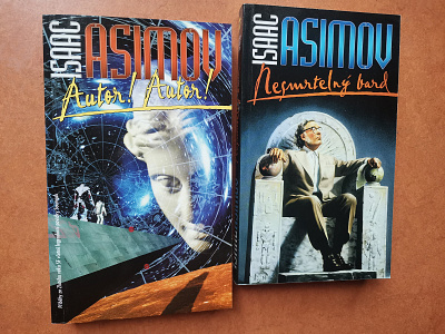 Covers for Isaac Asimov's books book cover typography
