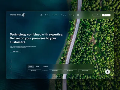 KN | Website Facelift air desktop hero section landing logistic road screen design sea supply chain transport ui ui design web website