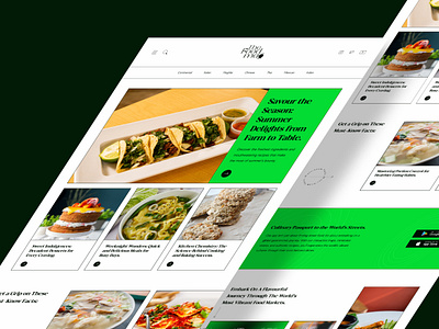 Food Blog Landing Page Design blog branding design designs food food blog graphic design logo magazine ui ux web
