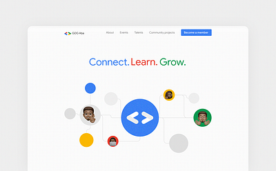 Google Developer Group Landing Page animation branding design illustration landing page motion ui ux website