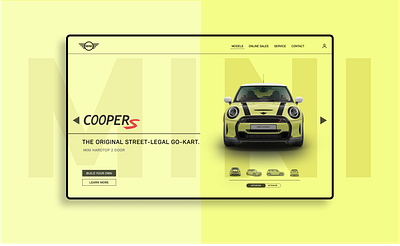 MINI bmw branding car color design desktop graphic design illustration mini mini cooper models summer sun ui ux webdesign yellow