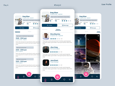 #DailyUI Day 6 User Profile dailyui design graphic design motion graphics ui ux