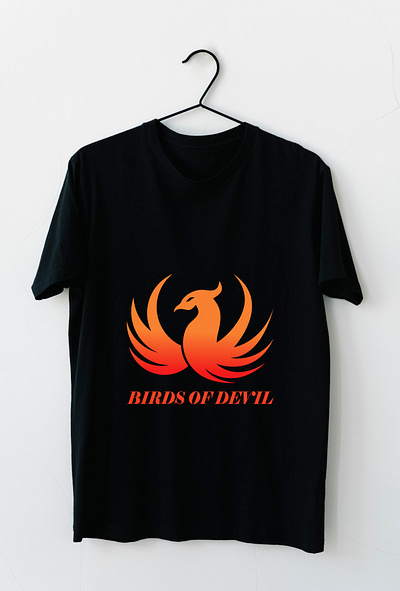T-Shirt Logo (BIRDS OF DEVIL) 3d business logo company logo design graphic design logo logo design motion graphics t shirt logo