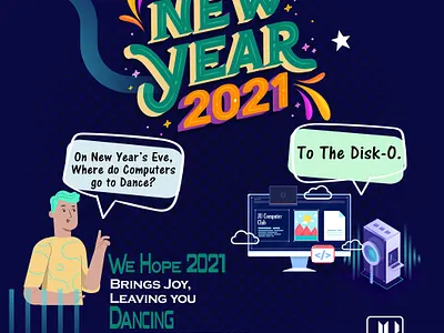 New Year 2021 graphic design
