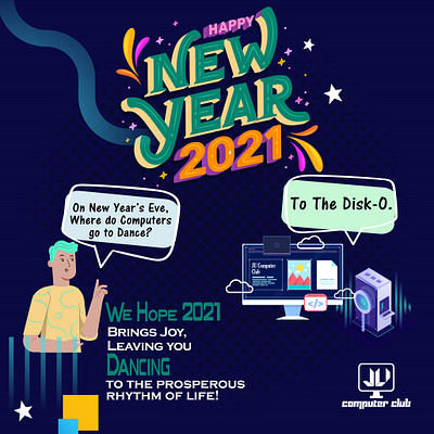 New Year 2021 graphic design