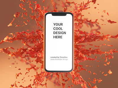 Splash 3D mockup 3d 3d mockup android apple blender branding cycles design dynamic free graphic design illustration illustrations iphone kit render resources splash ui ui kit
