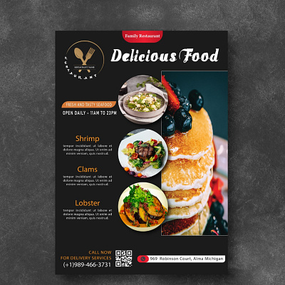 FOOD FLYER food food designe graphic design logo