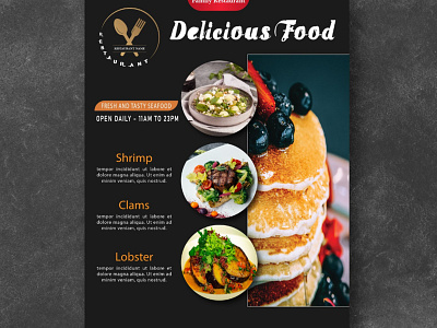 FOOD FLYER food food designe graphic design logo