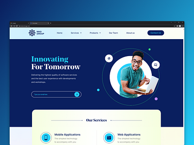 Landing Page for Software Company design landing page software ui uiux user interface web design website